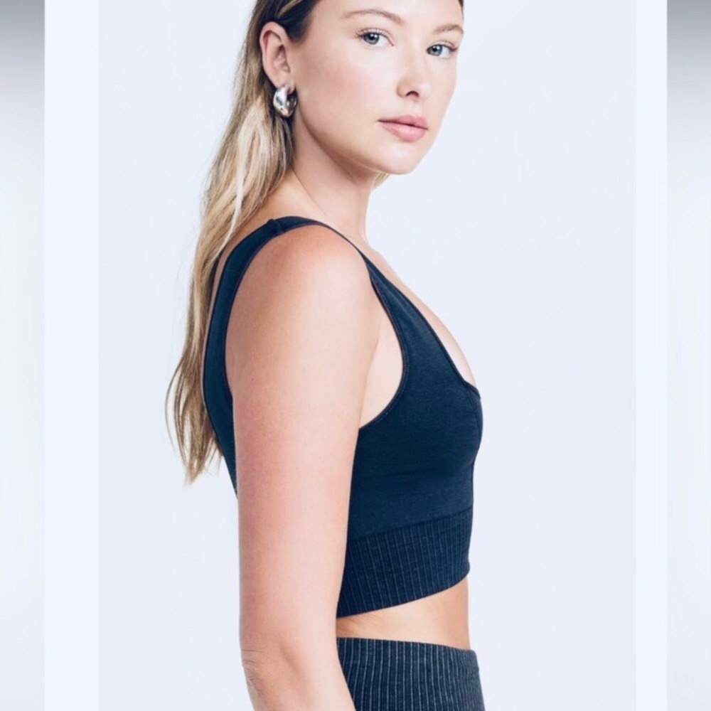 FREE PEOPLE Good Karma Square Neck Bra Top XS/S - Picture 2 of 8